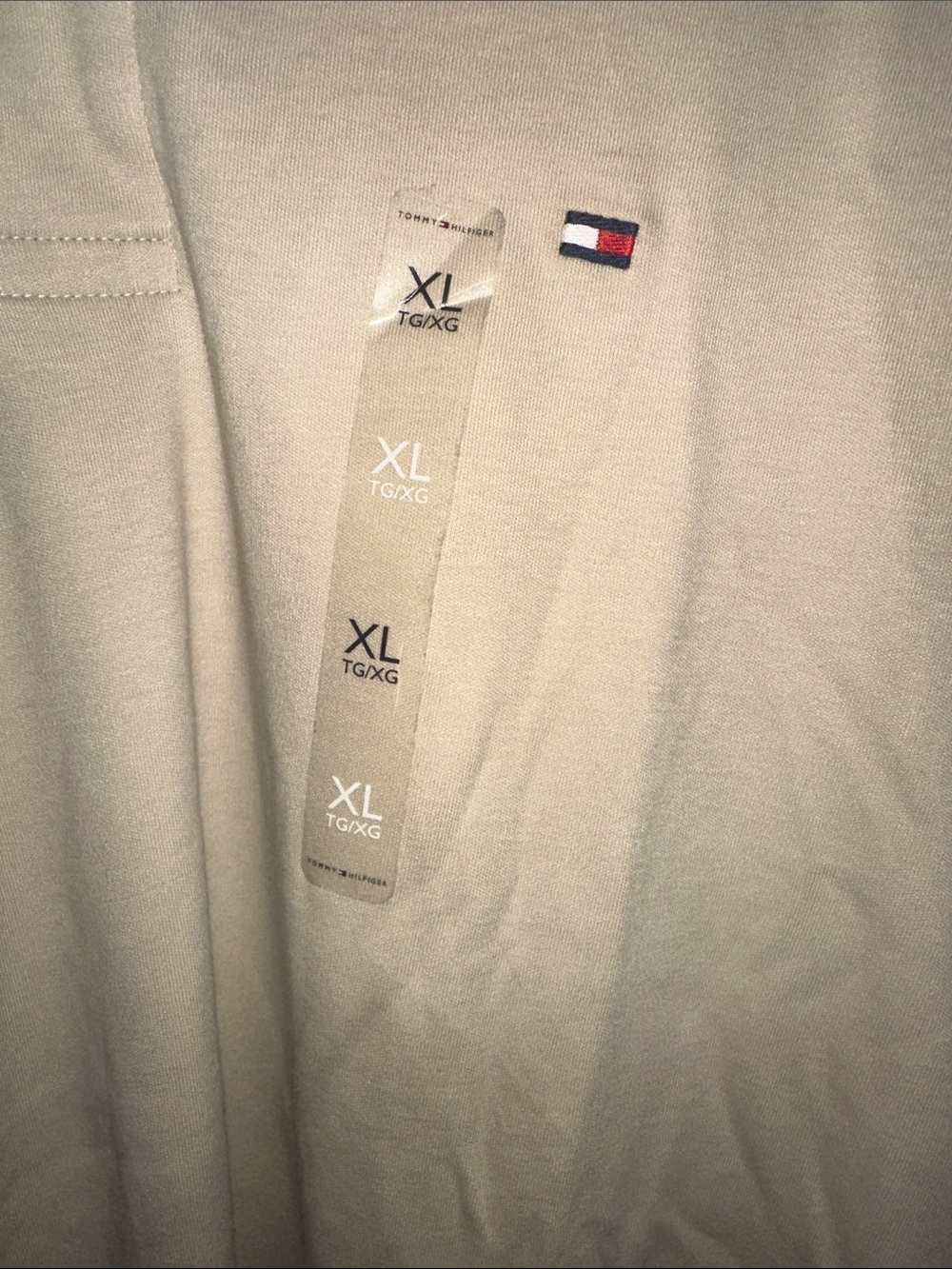 NWT Tommy Hilfiger Classic Knit Polo Top Cream White Size XL - Picture 5 of 6